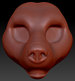 Feminine Black Bear Static Jaw Head Base