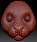 Realistic Ocelot Head Base