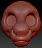 Gender Neutral Toony Caribou/Reindeer Head Base Variant 1
