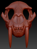 Large Saber Feline Skull