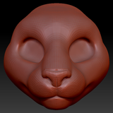 Gender Neutral Oriental Shorthair Cat Head Base