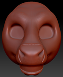 Gender Neutral Cow Static Jaw Head Base