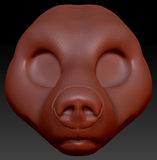 Gender Neutral Black Bear Head Base