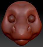 Realistic Round-nosed Dragon Head Base