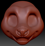 Gender Neutral Toony Red Panda Static Jaw Head Base Variant 1