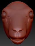 Realistic Goat/Sheep Static Jaw Head Base