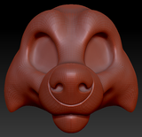Gender Neutral Toony Large Canine Head Base Variant 1