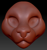 Feminine Big Cat Head Base Variant 1