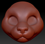 Gender Neutral Somali Cat Head Base