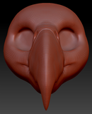 Gender Neutral Macaw Parrot Head Base