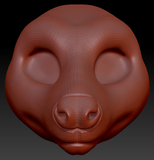 Gender Neutral Fruit Bat Head Base
