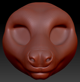 Feminine Fruit Bat Head Base