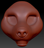 Feminine Wolf Static Jaw Head Base