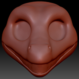 Western Kemono Anole Lizard Static Jaw Head Base