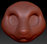Western Kemono Black Bear Head Base