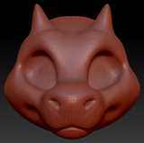 Gender Neutral Toony Round-nosed Dragon Head Base Complex Variant 1
