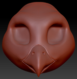 Feminine Barn Owl Static Jaw Head Base