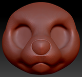 Western Kemono Asian Small-clawed Otter Head Base Variant 2