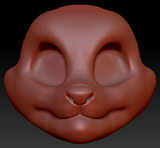 Gender Neutral Toony Small Cat Head Base Variant 1