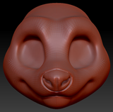 Gender Neutral Toony Red Panda Head Base Variant 1