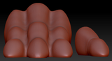 8.4" Wide Sergal/Reptile Large Foam Paw Set