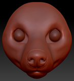 Realistic Fox Head Base
