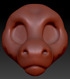 Gender Neutral Round-nosed Dragon Head Base Variant 2