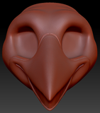 Feminine Toony Bird Static Jaw Head Base Variant 5