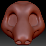 Gender Neutral Toony Tapir Head Base Variant 1