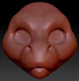 Gender Neutral Short-nosed Angel Dragon Head Base