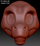 Kemono Toony T-Rex Head Base Variant 2