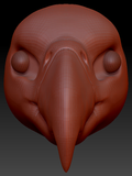 Realistic Macaw Parrot Head Base