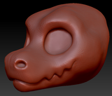 Gender Neutral Round-nosed Dragon Head Base Variant 2