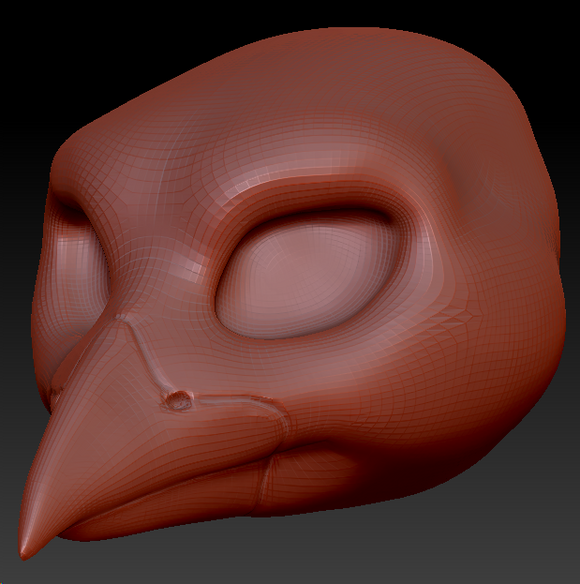 Feminine Blue Jay Head Base