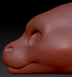 Gender Neutral Short-nosed Angel Dragon Head Base