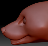 Realistic Black Bear Static Jaw Head Base