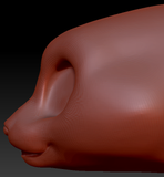 Western Kemono Somali Cat Static Jaw Head Base Variant 1