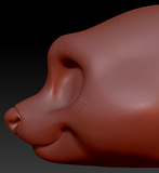 Gender Neutral Toony Red Panda Head Base Variant 1