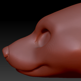 Gender Neutral Black Bear Head Base