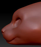 Gender Neutral Somali Cat Head Base