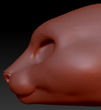 Feminine Oriental Shorthair Cat Head Base