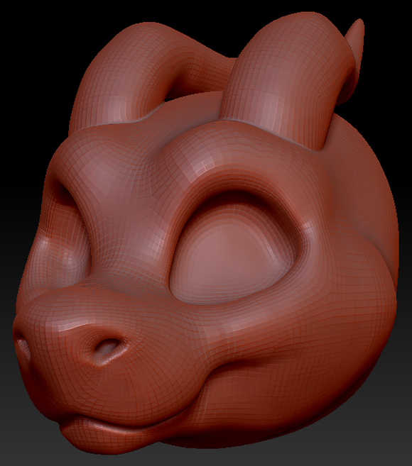 Gender Neutral Toony Round-nosed Dragon Head Base Complex Variant 3