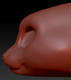 Western Kemono Somali Cat Head Base