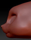 Feminine Toony Cat-Dog Head Base