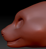Gender Neutral Giant Panda Static Jaw Head Base