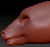 Feminine Cow Static Jaw Head Base
