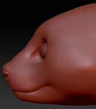Realistic Giant Panda Head Base
