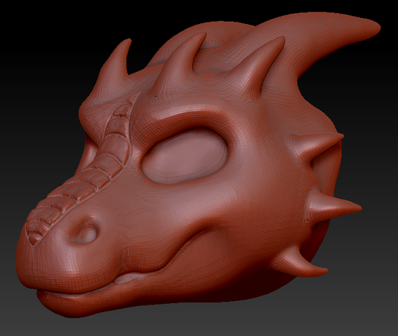 Gender Neutral Round-nosed Dragon Head Base Complex Variant 2