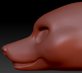 Feminine Wolf Static Jaw Head Base