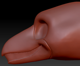Gender Neutral Toony Bird Static Jaw Head Base Variant 5